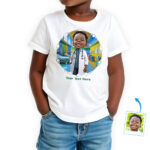 Custom Doctor Inspiration T-Shirt for Toddler Boys - Cotton DTG Personalized Photo Gift to Inspire Future Healthcare Heroes Toddler Boy T-shirts www.customywear.com 4
